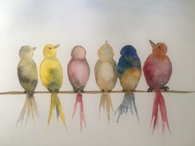Birds on a wire