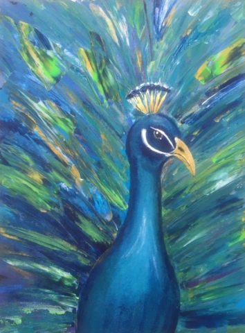 Semi-abstract Peacock